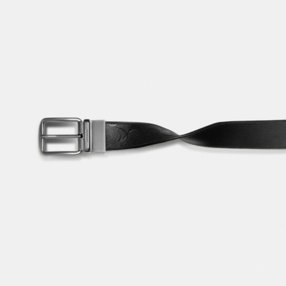 Coach Harness Buckle Cut To Size Reversible Belt, 38 Mm 55168 black - Picture 3 of 10